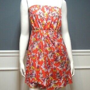 Express Floral Strapless Dress